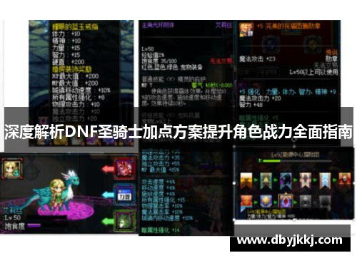 深度解析DNF圣骑士加点方案提升角色战力全面指南